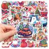 50-Piece Christmas Fun Gift Stickers (Santa Claus Design) - Waterproof Graffiti Decals for Computers, Notebooks, Phone Cases