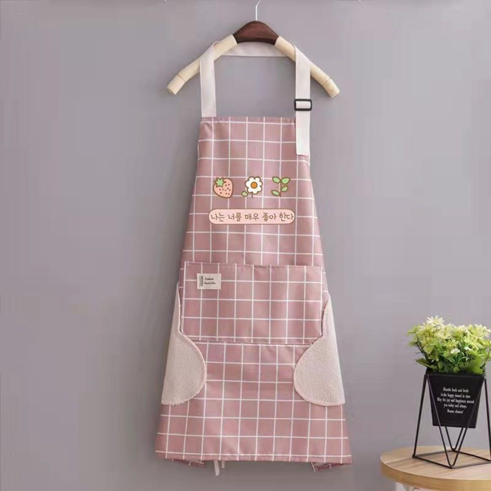 New Breathable Kitchen Apron Polyester Wear-resistant Chef Apron Korean Style Catering Work Clothes for Women Girl