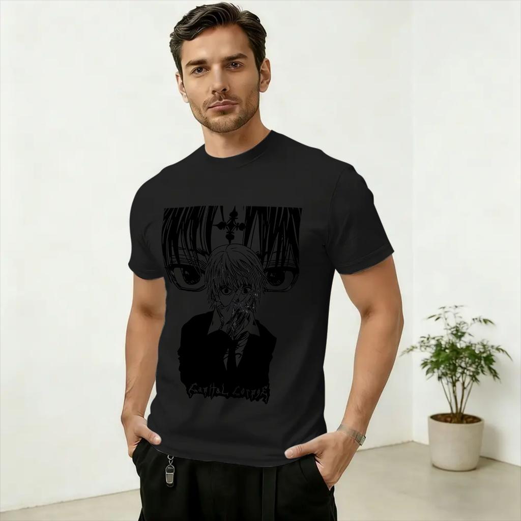 Casual Kurapika TShirt Unisex Crewneck Pure Cotton T Shirts Short Sleeve Tees Summer Clothes