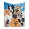 Cobertor de flanela com estampa de cachorrinho, cobertor para ar condicionado, cobertor para sofá