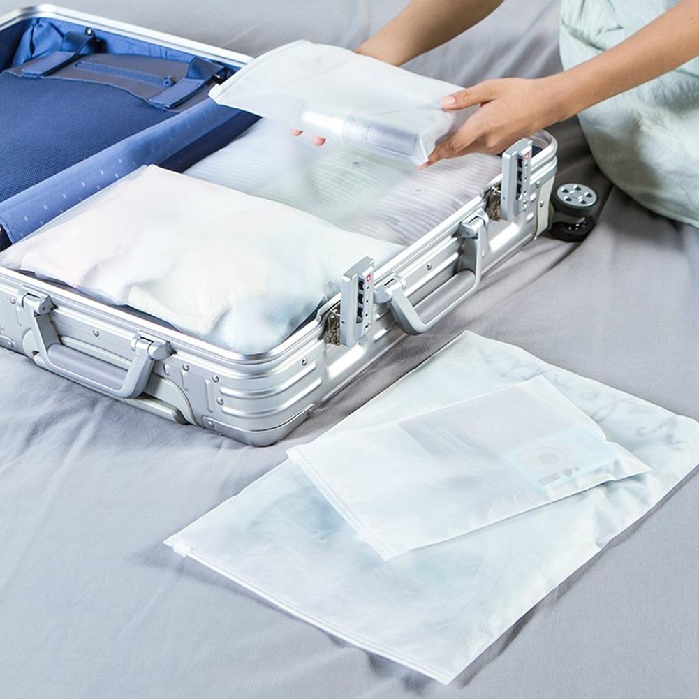 Storage Bag Frosted White Storage Bag Transparent 10PCS