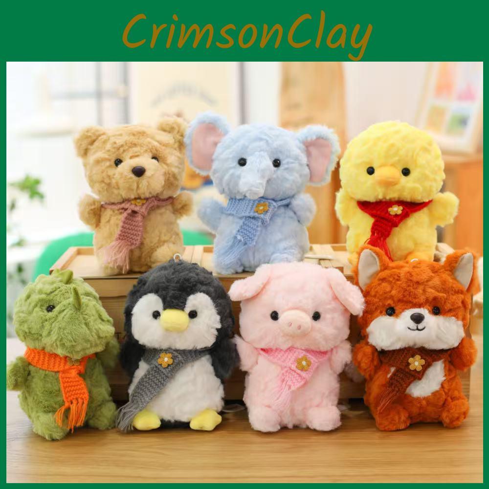 Scarf Elephant Penguin Pig Dinosaur Plush Doll Stuffed Animal Doll For Kids Gift