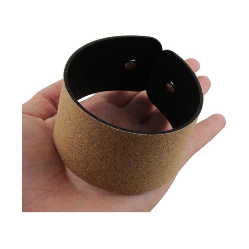 Cork Leather Heat-Insulating Coffee Cup Sleeve with Rope