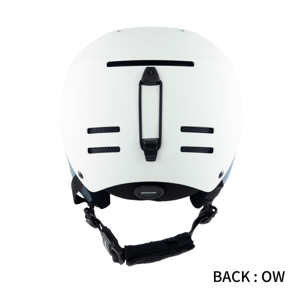 SWANS Adult Helmet P2 Size M with Size and Sizes Ski/Snowboard HSF-251 OW, (56cm-58cm), Off-White, Brim, Dial-Type Adjustment, Open/Close Ventilation,