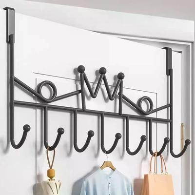 Door Hook Free Multifunctional Wall Storage Bedroom Clothing Coat Hook Hanger Entrance Door Hook Coat Rack