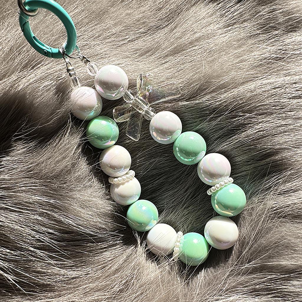 Cute Kawaii Mini Candy Color Bow Keychain Cartoon Colorful Phone Anti Loss Lanyard Backpack Pendant Decoration Gifts