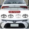 3D Car logo series Front Head Grill Hood Bonnet Emblem Rear Tail Bumper Trunk Badge For Toyota RAV4 Yaris  Corolla Camry Hilux