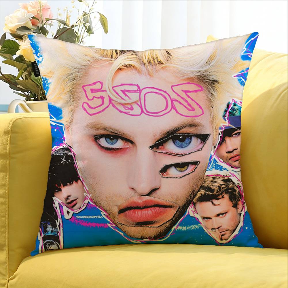 5 S-Seconds Of Summers 5-Sos Various Sizes Square Pillow Case For Car Home Bedchamber Decor