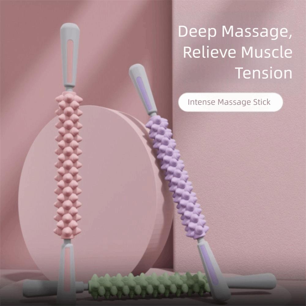 Multifunctional Yoga Massage Stick Wolf Teeth Shaped Muscle Roller Bar Fascia Roller Yoga Fitness