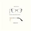 Cat Eye Color Block Frame Clear Lens Glasses Fashion Computer Glasses Optical Spectacles For Women