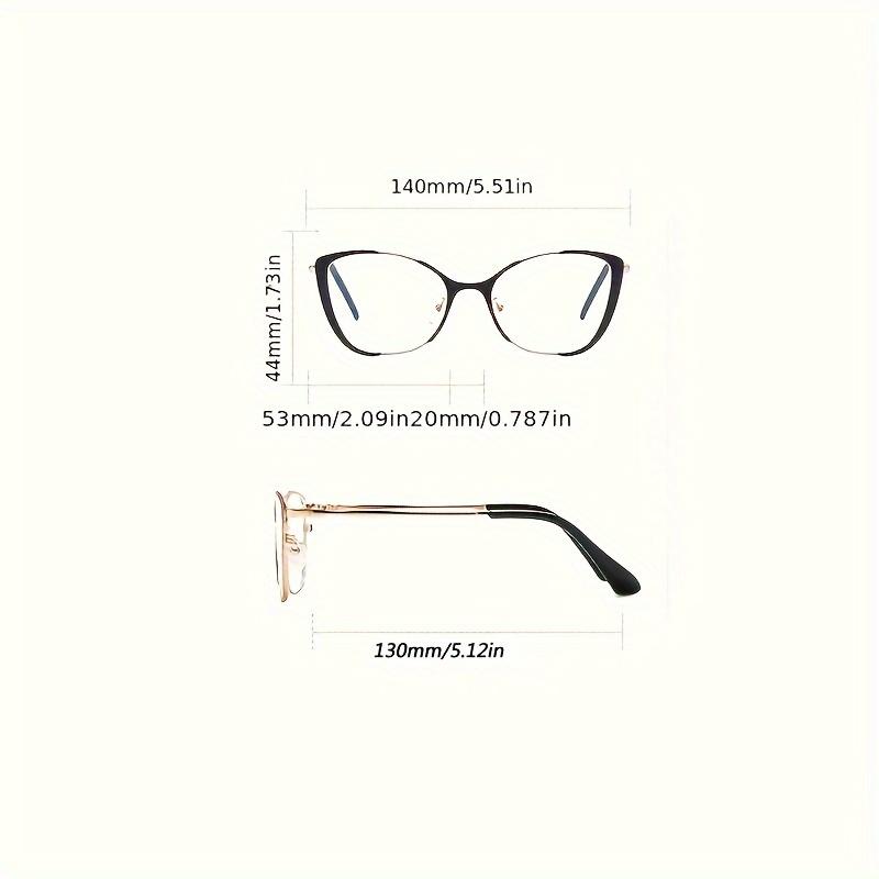 Cat Eye Color Block Frame Clear Lens Glasses Fashion Computer Glasses Optical Spectacles For Women