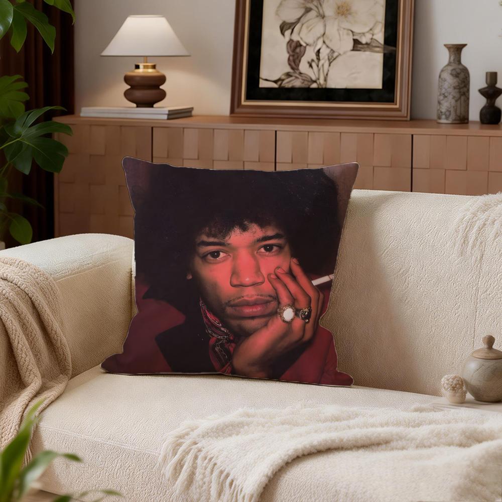 Singer J-Jimi Hendrix Cushion Cover Cushion Cover Set 4Pcs 50X50 45X45 40X40 Pillowcase Decorative Sofa Home Decor