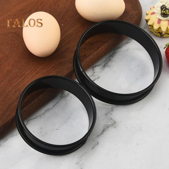 6Pcs Stainless Steel English Muffin Rings Non-Stick Coating Cake Mold for Baking Double Rolled Edge Design Food Grade 8cm 10cm Cooking Rings