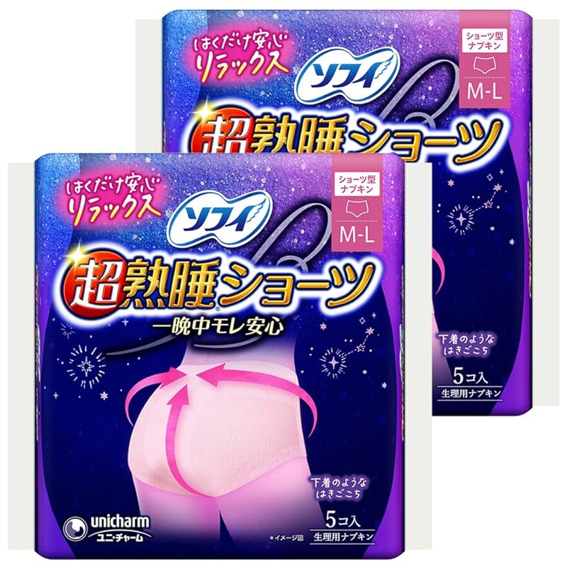 

[Bulk purchase] Sophie Super deep sleep shorts Especially for night use ML 10 pieces (5 pieces x 2) (Sanitary products napkin)