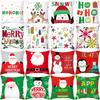 Luxuriously Soft 18 Inch Merry Christmas Cushion Cover With Santa Claus And Holiday Colors