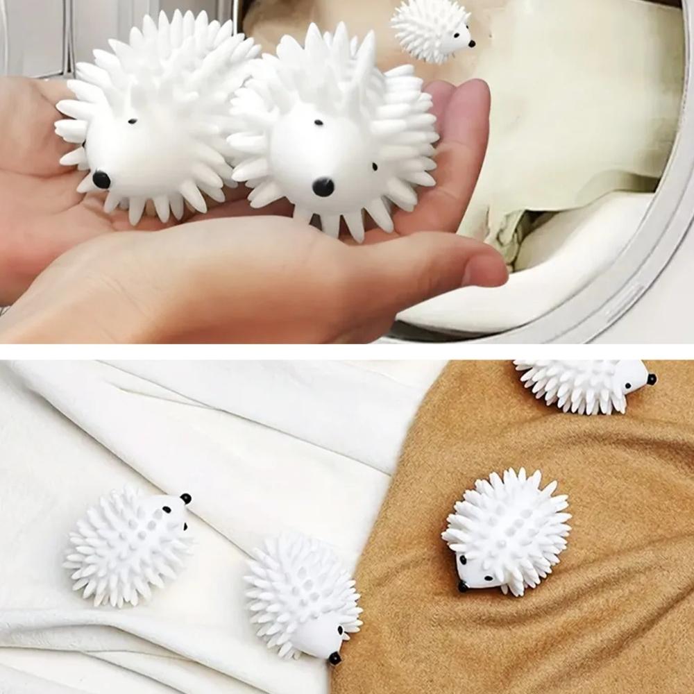 Palla per Bucato Riccio Bianco Rimuovi Macchie Anti-Groviglio Magica Lavaggio Pulizia Intreccio Vestiti Lavatrici Universali