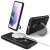 For Samsung Galaxy S21 4G/5G Case PC+TPU Kickstand Magnetic Phone Protection Cover