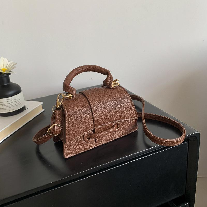 Fashion Versatile Belt Decorative Mini Bag Niche Handbag High Value Shoulder Crossbody Small Square Bag
