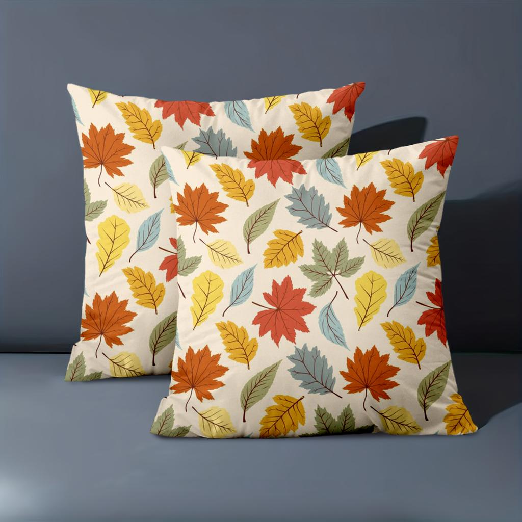 1 Pieces Autumn Leaf Patterned Decorative Throw Pillow Covers Polyester pillowcase sofa decorative cushion cov Headboard Pillow
