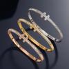 Luxe Vierkante Diamant Letter H Dames High-end Niche Design Veelzijdig Sieraden Armband