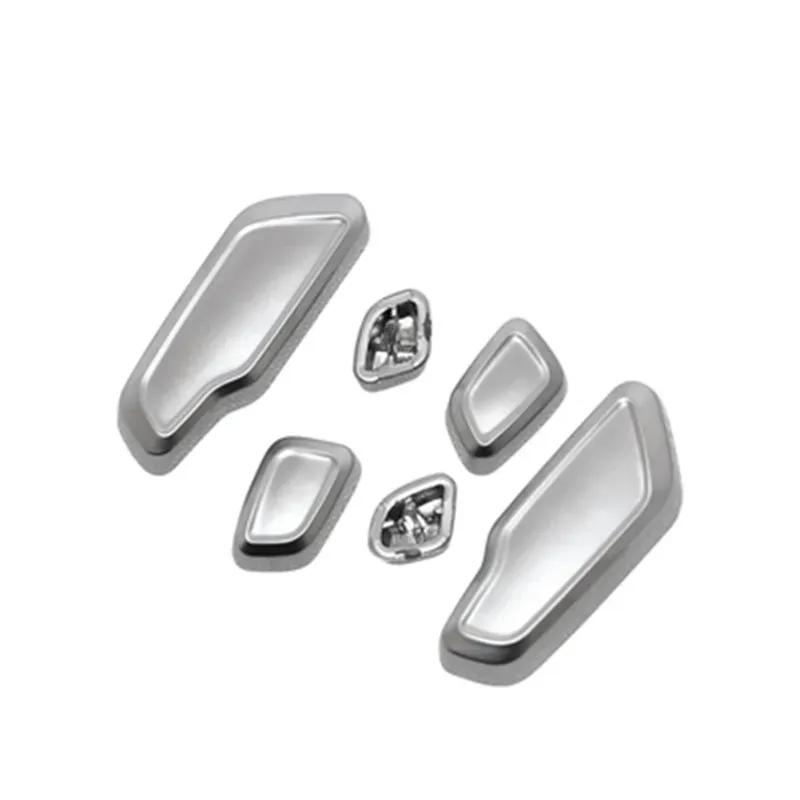 

Car Styling Seat Adjust Buttons replace Decoration Covers Stickers Trim For Mercedes Benz C E GLK GLS GLE Class W204 W212 X204 срібний