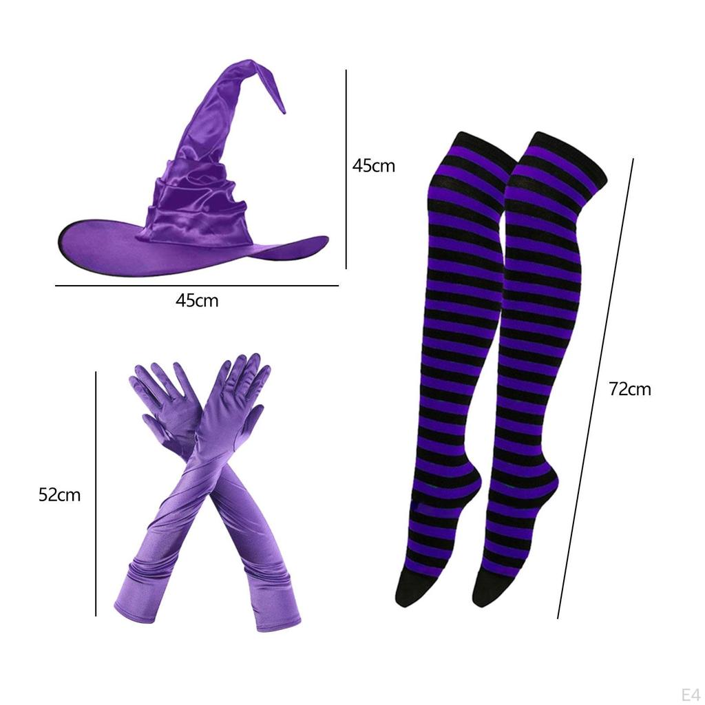 Pachet Costum cu Pălărie Ascuțită și Șosete cu Dungi pentru Distracție