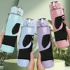 1PC Flat Cartoon Dachshund 750ml Color Plastic Sports Water Bottle Leakproof Flip Straw Lid Suitable for Sports Office Home Use