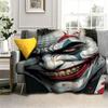 Superhero Laughing J-Joker Movie 3D Flannel Blanket Soft Throw Blanket Art For Home Decor Bedroom Bed Sofa Picnic Fans Gift