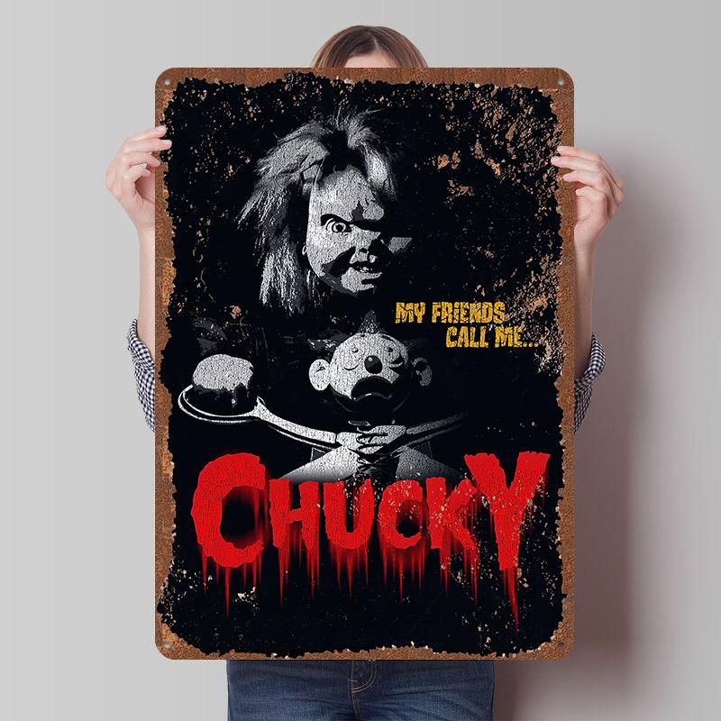 Child's Play Print Tinplate Posters Custom Wall Art Vintage Metal Tin Signs Retro Tin Plaque for Bathroom Decor Home Decorations