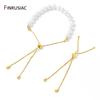 14K Gold Plated Brass Inlaid Zircon 12cm Adjustable Slider Bracelet Chain,Box Extender Chain For DIY Bracelet Making Accessories