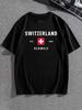 Switzerland TShirt UnisexS Graphic Tee Casual Travel Top Stylish Novelty Gift