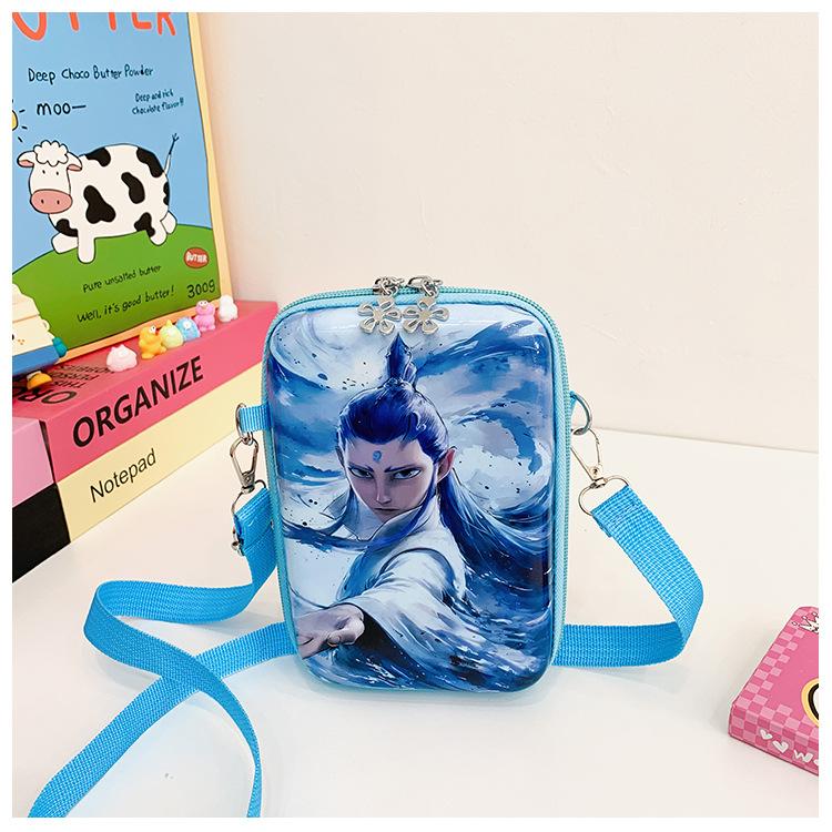 

Новая мультяшная наплечная сумка-ракушка, родительско-детская сумка-мессенджер, мультяшная милая сумка для отдыха Нечжа, сумка для мобильного телефона для девочки