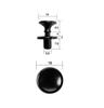 Boston Automotive Push 10 Pieces Per BC5260 (VOSTON) Rivets, Black, Pack,