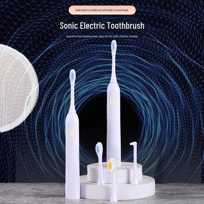 Portable Waterproof Sonic Electric Toothbrush for Adults with Soft Bristles Rechargeable