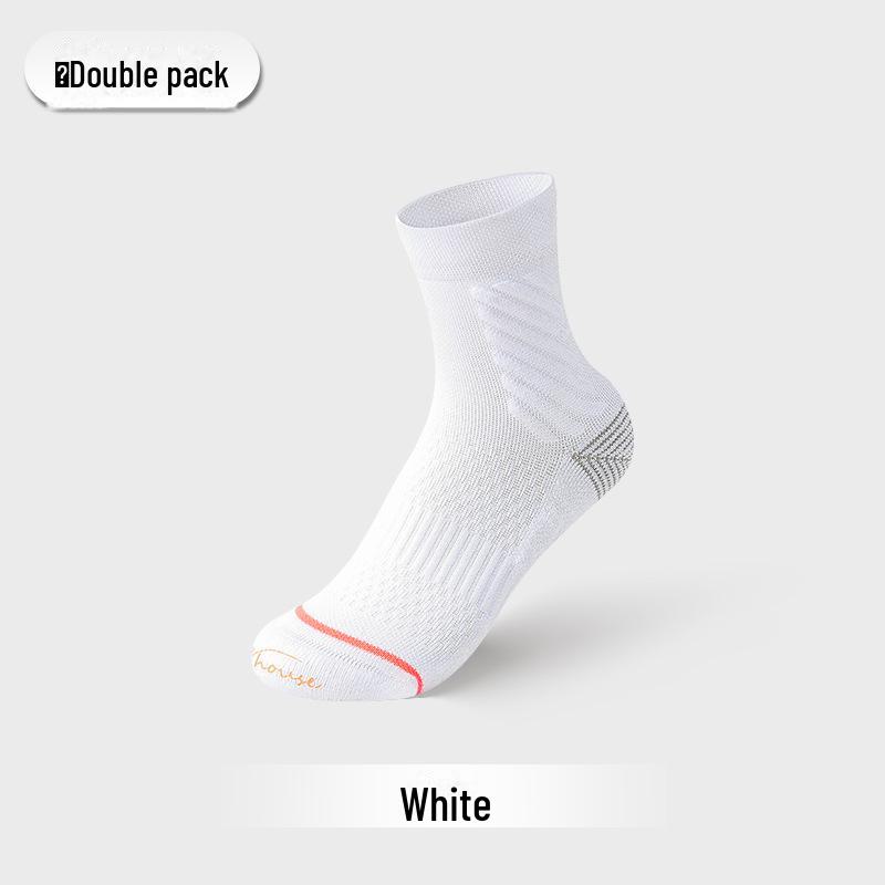Sport's House Women's Mid-Tube Fitness Socks - Towel Bottom, Moisture-Wicking, Antibacterial, Deodorant, Breathable Sports Socks