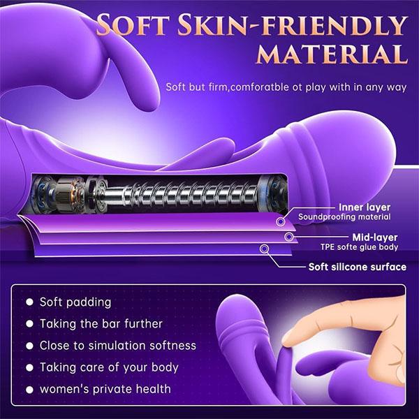 3 In 1 Thrusting Dildos Dildo Flapping Sex Toys Viberator Clitoral Stimulator Sex Machine Vibratior