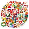 50 Christmas Day Cartoon Graffiti Stickers Christmas Hat Elk Diy Decorative Luggage Notebook Stickers