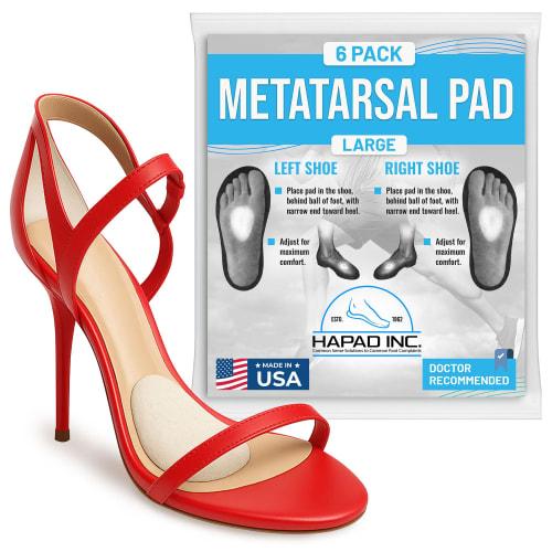 HAPAD Metatarsal Pad, Large, 3/8 thick - 6 Pairs of Pads by HAPAD