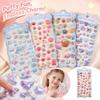 Cute 3D Stickers for Girls Kids - Fun Embossed Decorative Stickers for Crafts Scrapbooking Party Favors