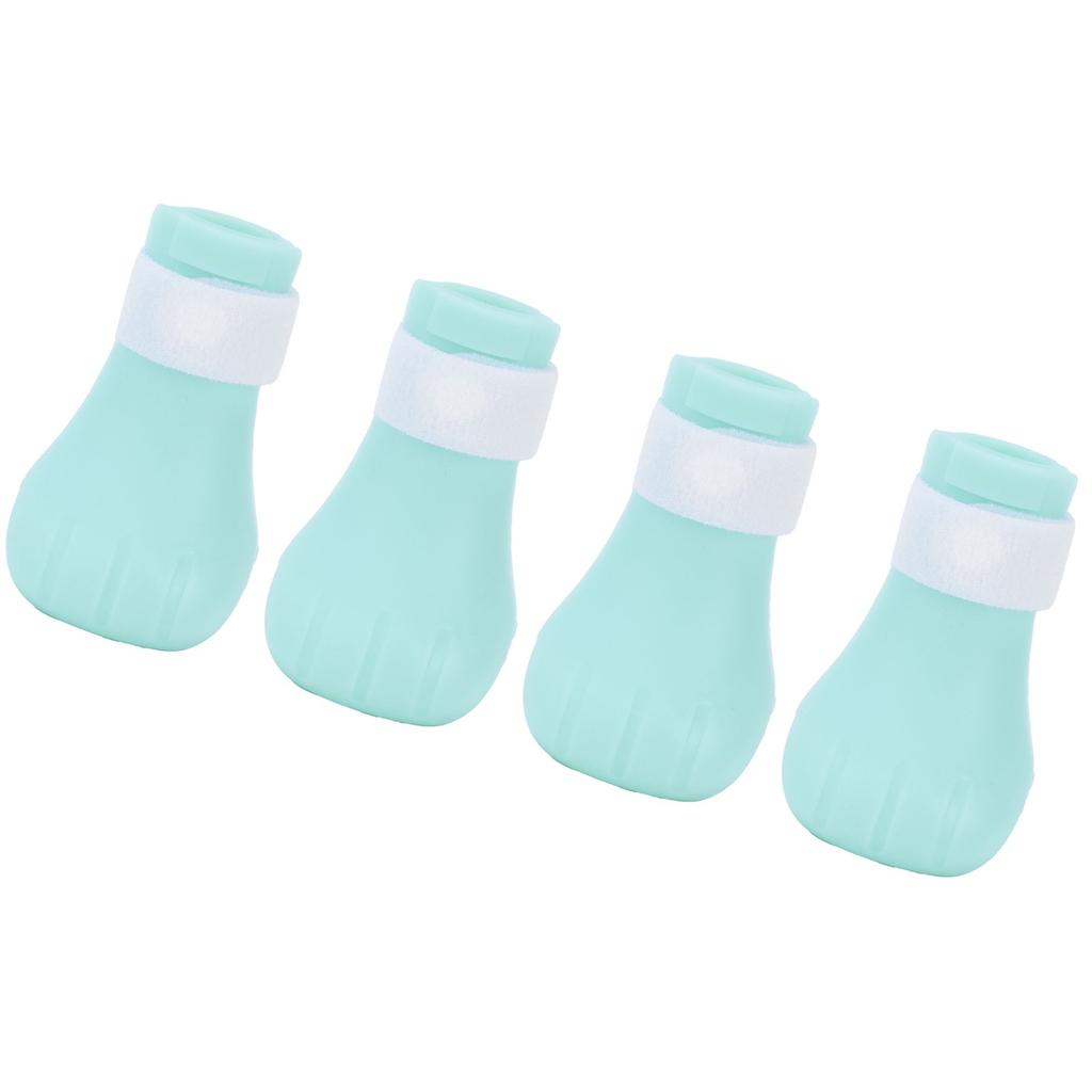 4Pcs Pet Bathing Foot Cover Silicone AntiScratch Cat Paw Protector Pet Supplies for Bathing(Green )