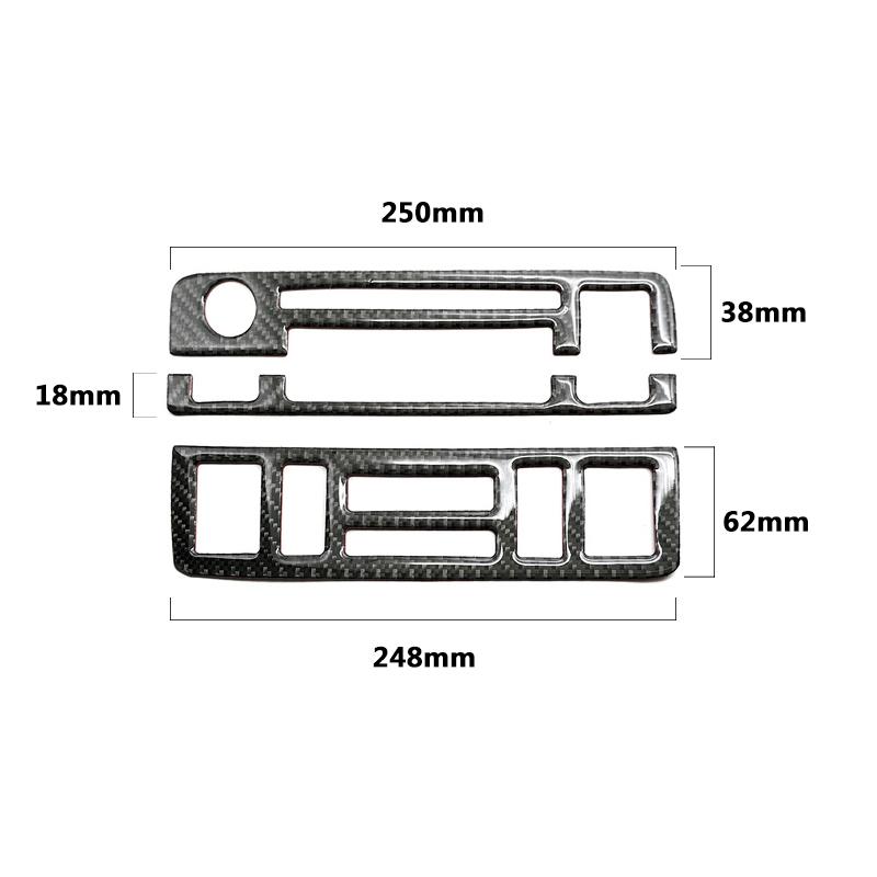For BMW 3 Series E46 1998 1999 2000 2001 2002 2003 2004 2005 Car Carbon Fiber Center Control Dashboard Panel Air Vent Cover Trim