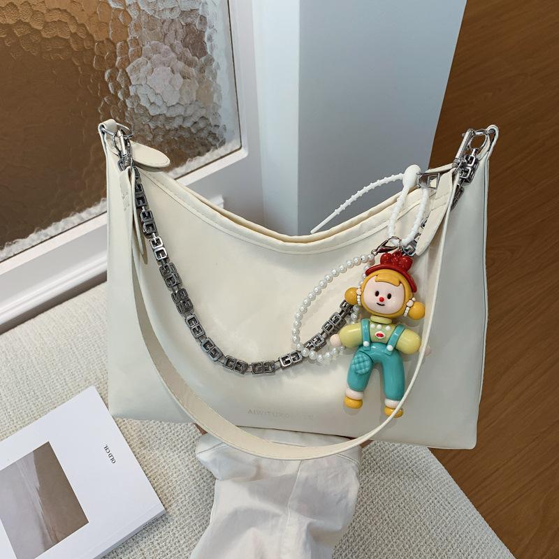 Large-capacity High-end Commuter Chain Shoulder Bag Women's 2025 Summer New Casual Versatile Messenger Tote Bag