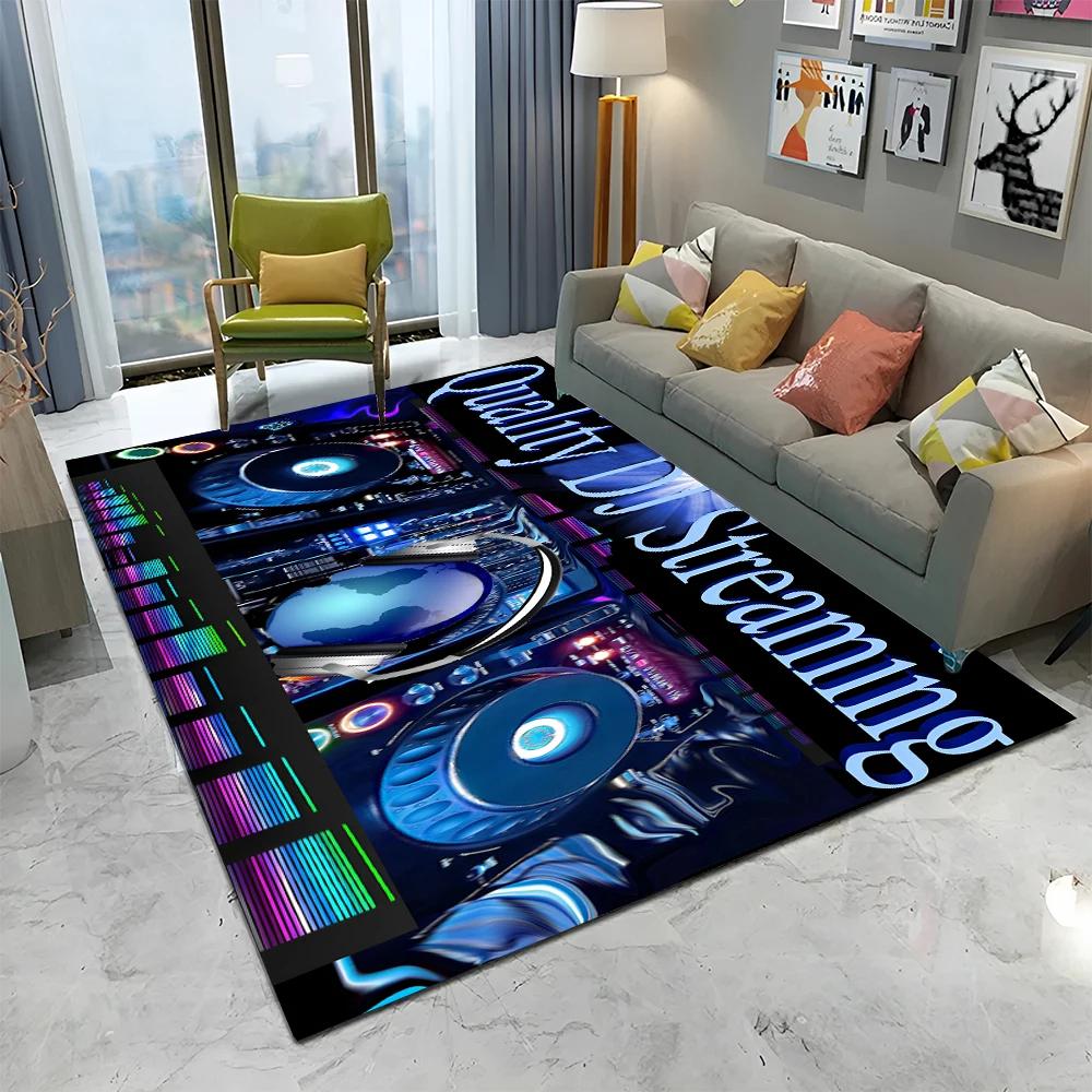 3D DJ Music Screen Keyboard Cartoon Carpet Rug for Home Living Room Bedroom Sofa Doormat Decor,Child Area Rug Non-slip Floor Mat