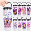30Oz Anime K-Pop American Simple Solid Color Stainless Steel Thermos Portable Car Easy To Carry Water Cup Thermal Insulation Cold Ice Cup