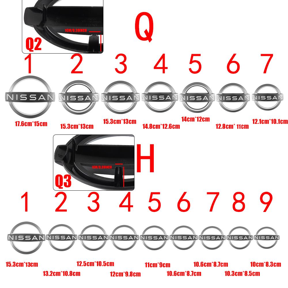 3D ABS Car Front Emblem Rear Trunk Badge Steering Wheel Sticker For Nissan Qashqai Tiida Kicks Versa Leaf Sentra X-trail Altima