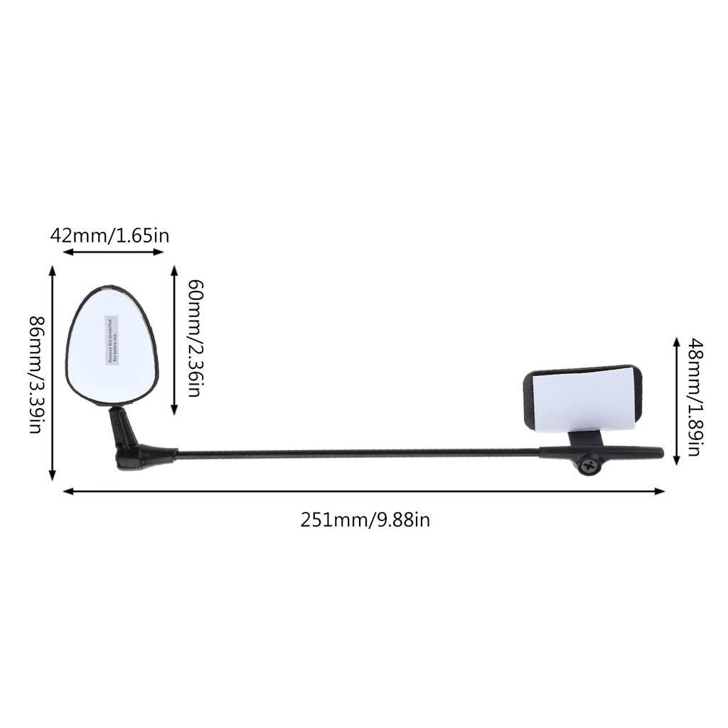 1Pc Bike Helmet Mirror 360 Degree Adjustable Lightweight Bicycles Cycling Rear View Helmet Mounted Mirror for Cycling