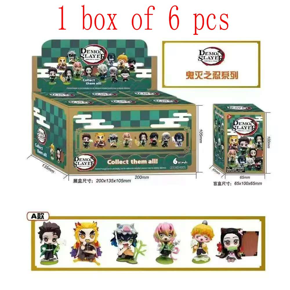 2026 Tanjiro Kamado Nezuko Demon-Slayer Anime Cartoon Figure Blind Box Creative  Statue Ornament Surprise Gift Box