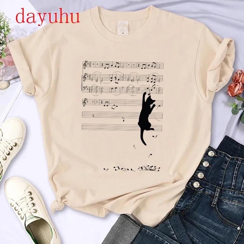 T-shirt Gatto Stile Chinoiserie Divertente Estiva Tendenza Retrò Cartone Animato Gattino Top Maglietta T-shirt Donna Design Amanti Casual Manica Corta