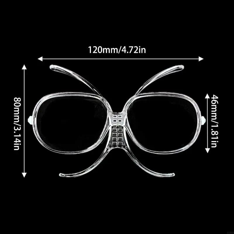 Butterfly Myopia Frame Ski Goggle Insert - PC Adjustable Prescription Lens Adapter Detachable Nearsighted Inner Frame Skiing