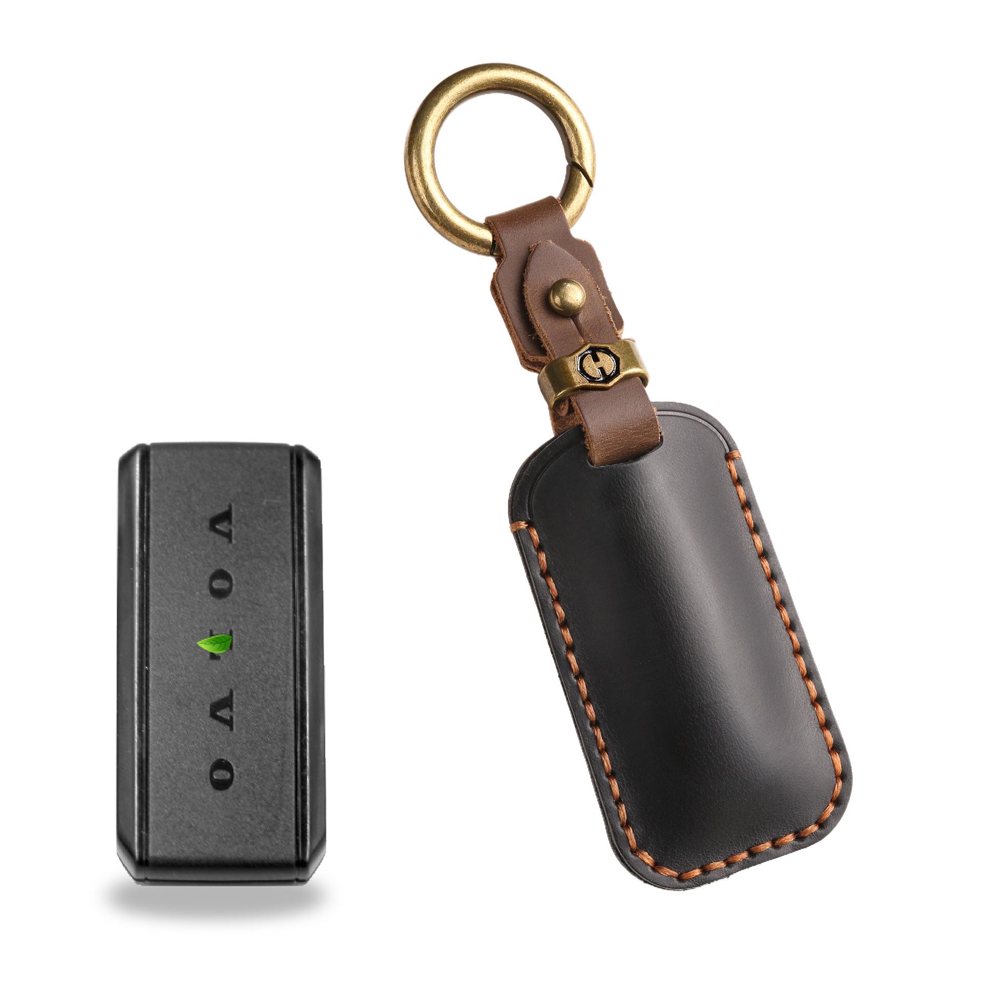 

Ретро чехол для ключа Volvo xc60 маленький ключ s90xc90v90v60xc40 ручная работа кожаная сумка чёрный